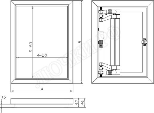 Люки под плитку Евроформат АТР 300*800 Люки под плитку Евроформат АТР 300*800