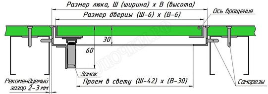 Люк под покраску Короб-бюджет 30 мм 400*600 Люк под покраску Короб-бюджет 30 мм 400*600