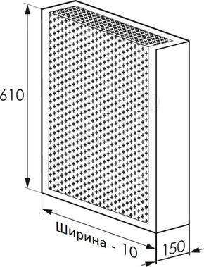 Радиаторный экран С перфорацией Цветок Металлический верх 990*610 Радиаторный экран С перфорацией Цветок Металлический верх 990*610