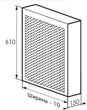 Радиаторный экран С перфорацией Цветок Металлический верх 990*610 Радиаторный экран С перфорацией Цветок Металлический верх 990*610