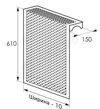 Радиаторный экран С перфорацией Цветок Металлический верх 990*610 Радиаторный экран С перфорацией Цветок Металлический верх 990*610
