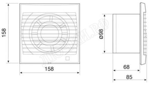 Вентилятор Decor 100C IVORY Вентилятор Decor 100C IVORY