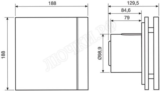 Вентилятор SILENT-100 CZ SILVER DESIGN Вентилятор SILENT-100 CZ SILVER DESIGN